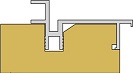 КД Коробка Ал№2 (анодир) ХРОМ с брусом, к полотну до 900х2300 мм, с фрез.под скр.петли и магн.замок