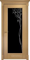 Дверь Оникс модель Техно цвет Анегри триплекс черный пескоструй-3
