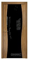 Дверь Оникс модель Грация цвет Зебрано триплекс черный