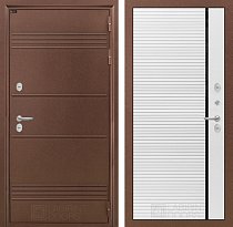 LABIRINT Входная металлическая дверь с терморазрывом Термо Лайт панель №22 цвет белый софт