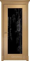 Дверь Оникс модель Техно цвет Анегри триплекс черный пескоструй-5
