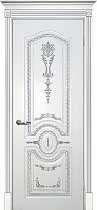 Дверь Текона Смальта модель Деко-11 цвет RAL 9003 патина серебро