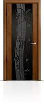 Дверь Мильяна модель Омега-2 цвет Анегри триплекс черный рисунок Мотив
