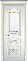 Дверь Текона Смальта модель Деко-05 цвет RAL 9003 патина золото