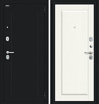 Входная Дверь модель Сьют Kale цвет Букле черное/White Wood