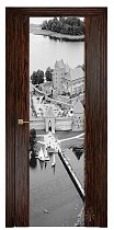 Дверь Оникс модель Престиж цвет Эбен триплекс чёрный фотопечать Рис.46