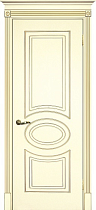 Дверь Текона Смальта модель Деко-03 цвет RAL 1013 патина золото