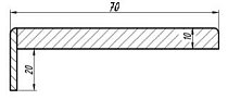 ZaDoor Квалитет Наличник "T" 70х10х2140 мм цвет Дуб тёмный Комплект на одну стороны 2,5 шт.