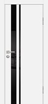 Дверь Profilo Porte Серия P-16 цвет Белый стекло чёрный лакобель