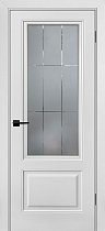 Дверь Текона Смальта модель Шарм-12 цвет RAL 9010 стекло