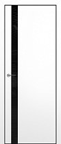 ZaDoor Квалитет модель K2 Alu Black цвет матовый белый стекло лакобель чёрный