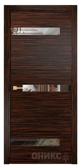 Дверь Оникс модель Силуэт цвет Эбен зеркало