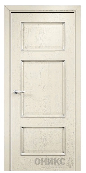 Дверь Оникс модель Прованс цвет Слоновая кость патина серебро