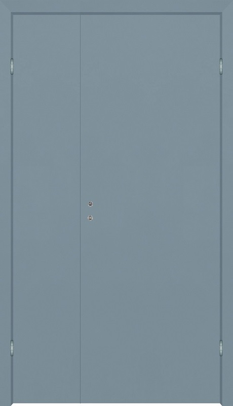 VellDoris Дверь двустворчатая крашенная RAL7040 с четвертью