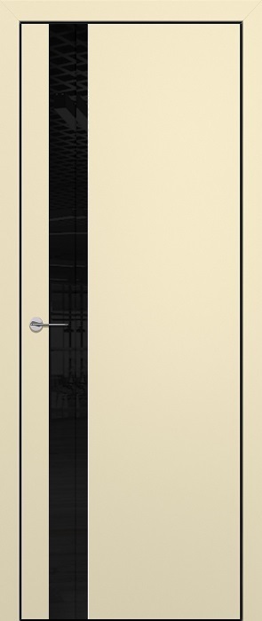 ZaDoor Квалитет модель K3 Alu Black цвет матовый крем стекло лакобель чёрный