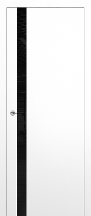 ZaDoor Квалитет модель K2 цвет матовый белый стекло лакобель чёрный