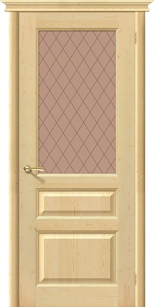 Дверь Браво модель М-5 цвет Без отделки остеклённая