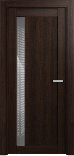Дверь Status Estetica модель 821 Орех стекло лакобель серый