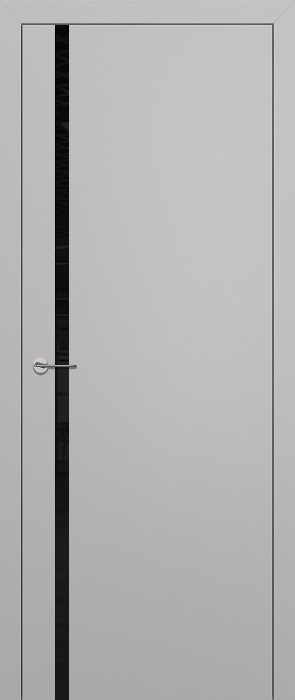 ZaDoor Квалитет модель K1 цвет матовый серый стекло лакобель чёрный