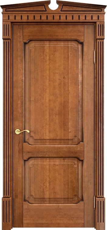 Дверь Массив Ольхи модель Ол7.2 цвет Орех 10%+патина