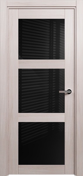 Дверь Status Estetica модель 833 Ясень стекло лакобель чёрный