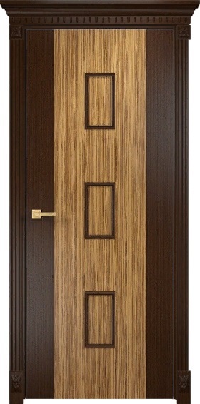 Дверь Оникс модель Комби цвет Венге/Зебрано