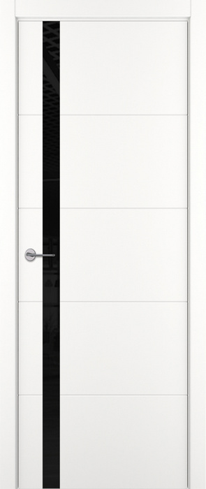 ZaDoor ART-LITE модель Groove ALU эмаль цвет белый стекло lacobel black