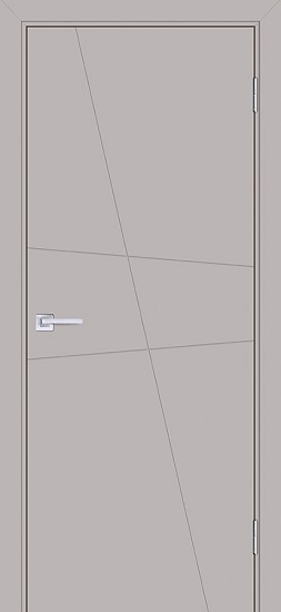Дверь Текона модель Смальта-Line 02 цвет RAL 7044