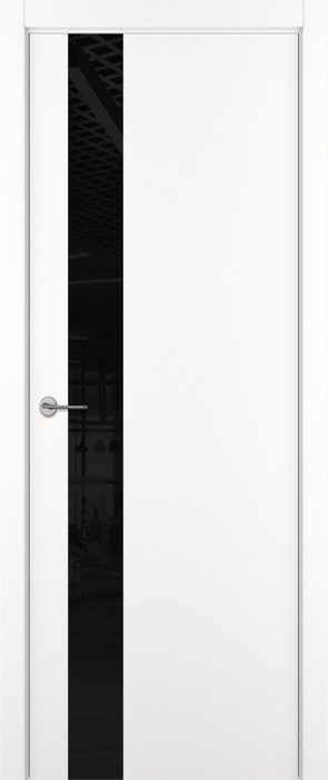 ZaDoor ART-LITE модель A3 эмаль цвет белый стекло lacobel black