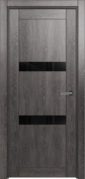 Дверь Status Estetica модель 832 Дуб патина стекло лакобель чёрный