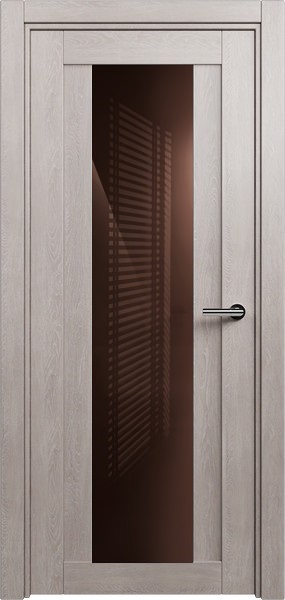 Дверь Status Estetica модель 823 Дуб серый стекло лакобель коричневый
