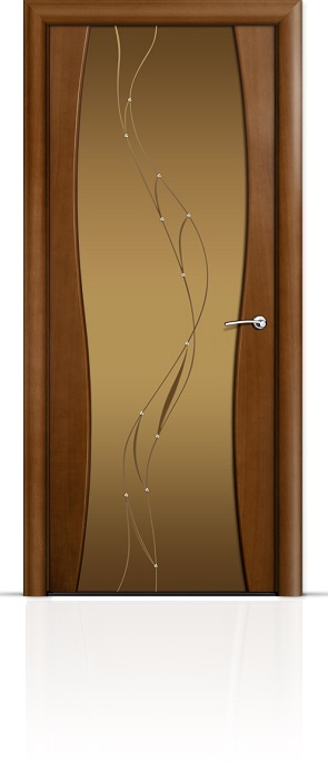 Дверь Мильяна Омега-1 Анегри триплекс бронзовый Иллюзия