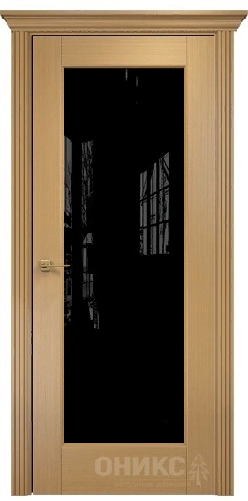 Дверь Оникс модель Техно цвет Анегри триплекс черный