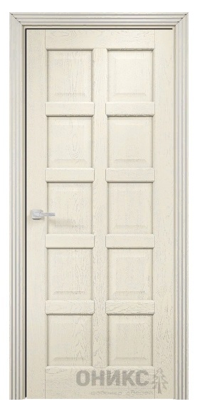 Дверь Оникс модель Вена-2 цвет Слоновая кость патина серебро