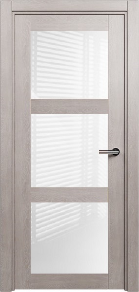 Дверь Status Estetica модель 833 Дуб серый стекло лакобель белый