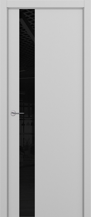 ZaDoor ART-LITE модель A3 эмаль цвет RAL7047 стекло lacobel black