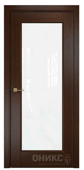 Дверь Оникс модель Техно цвет Венге триплекс белый