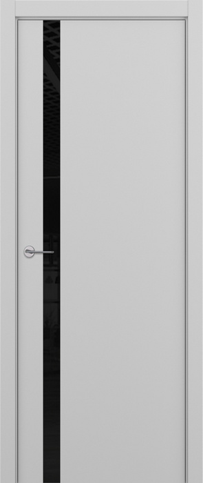 ZaDoor ART-LITE модель A2 эмаль цвет RAL7047 стекло lacobel black