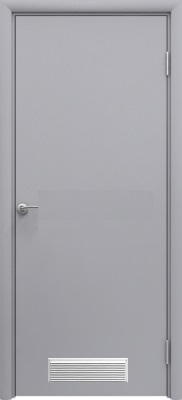 POSEIDON Дверь гладкая пластиковая цвет RAL 7035 с вент решёткой
