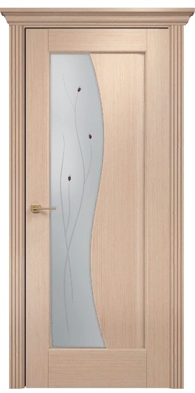 Дверь Оникс модель Фрегат цвет Беленый дуб сатинат с фьюзингом