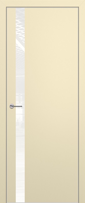 ZaDoor Квалитет модель K2 Alu цвет матовый крем стекло лакобель белый