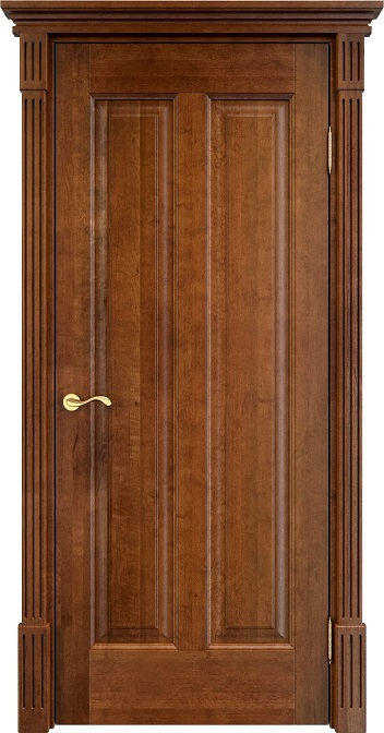 Дверь Массив Ольхи модель Ол102 цвет Коньяк