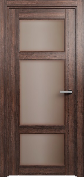Дверь Status Classic модель 542 Орех стекло Сатинато бронза