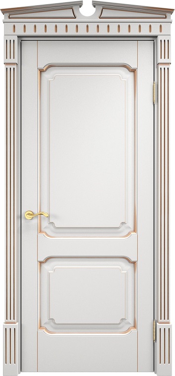Дверь Массив Ольхи модель Ол7.2 цвет Грунт+патина золото