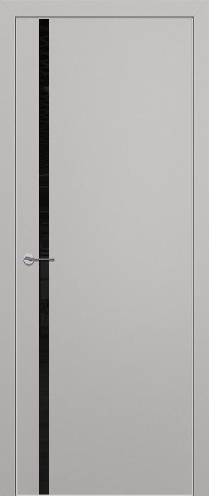 ZaDoor Квалитет модель K1 Alu цвет матовый серый стекло лакобель чёрный