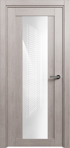 Дверь Status Estetica модель 823 Дуб серый стекло лакобель белый