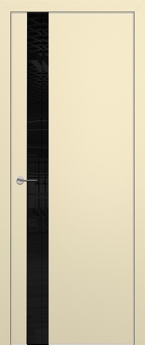 ZaDoor Квалитет модель K3 Alu цвет матовый крем стекло лакобель чёрный