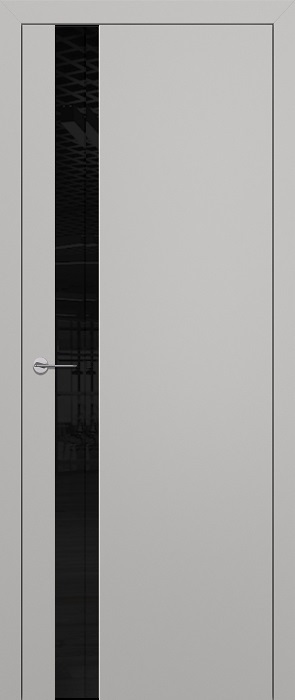 ZaDoor Квалитет модель K3 цвет матовый серый стекло лакобель чёрный