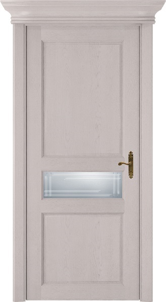 Дверь Status Classic модель 534 Дуб белый стекло Грань
