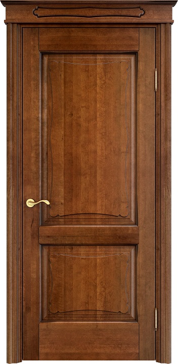 Дверь Массив Ольхи модель Ол6.2 цвет Коньяк+патина